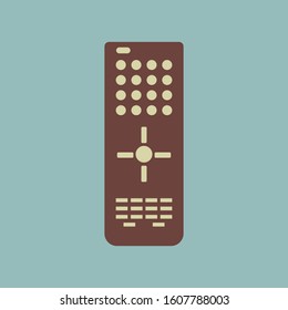 Tv remote icon in flat style. Television sign vector illustration