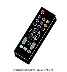 Ícone remoto da TV Vista isométrica Silhueta. Ideal para uso como um ícone, web design gráfico e conceitos infográficos 