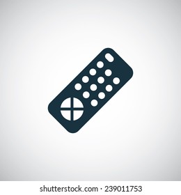 tv remote icon on white background 