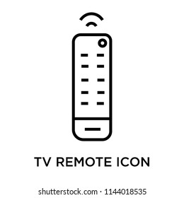 Tv remote icon vector isolated on white background for your web and mobile app design, Tv remote logo concept