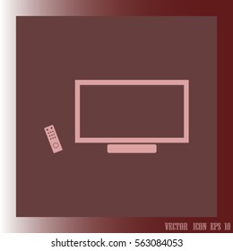 TV And Remote Illustration