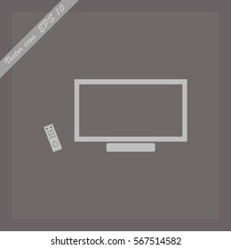 TV And Remote Illustration