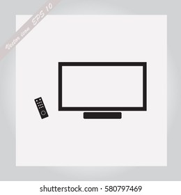 TV And Remote Illustration