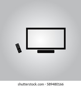 TV And Remote Illustration
