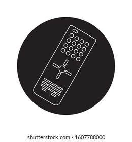Tv remote line icon in flat style. Television sign vector