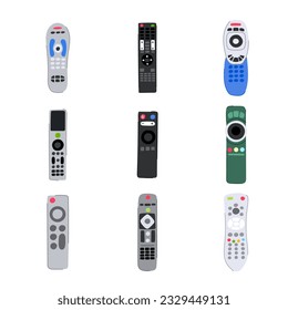 caricatura de televisión remota. entretenimiento de control, hogar de tecnología, señal remota de TV de películas de medios. ilustración vectorial de símbolo aislado