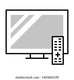 tv remote thin line vector icon