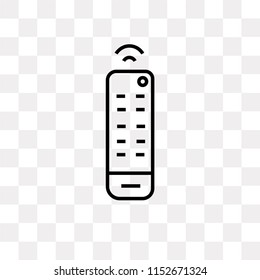 Tv remote vector icon isolated on transparent background, Tv remote logo concept