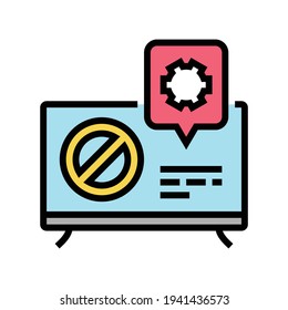 tv repair color icon vector. tv repair sign. isolated symbol illustration