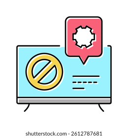 tv repair color icon vector. tv repair sign. isolated symbol illustration