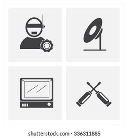 TV repair icon sets