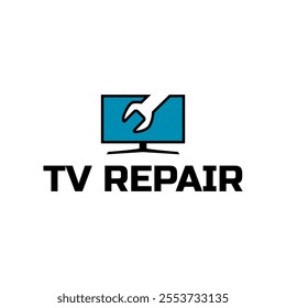 TV Repair Logo. TV Service Logo Template Design Vector