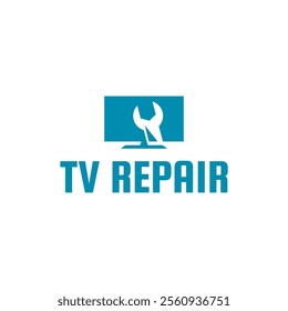 TV Repair Logo. TV Service Logo Template Design Vector