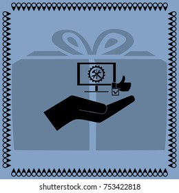 TV repair vector icon