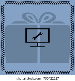 TV repair vector icon