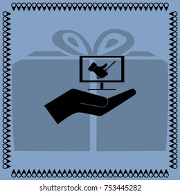 TV repair vector icon