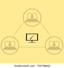 TV repair vector icon