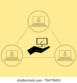 TV repair vector icon