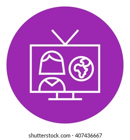 TV report line icon.