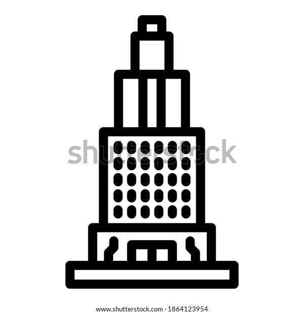 Tv reportage\
tower icon. Outline tv reportage tower vector icon for web design\
isolated on white\
background