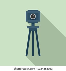 Tv retro camera icon. Flat illustration of tv retro camera vector icon for web design