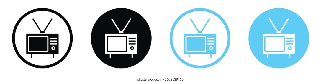 Tv retro icon collection. vector illustration set