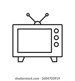 Tv retro icon isolated. simple vector icon on white background