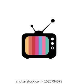TV retro screen icon. Vector illustration and white background
