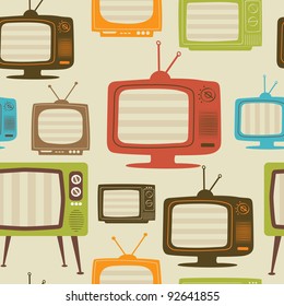 Tv retro sin problemas. Fondo vector abstracto colorido.