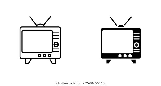 Tv retroicons for ui. vector illustration
