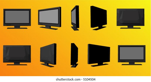 A tv rotated every 20 degrees