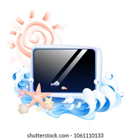 TV Screen Beach