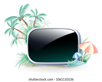 TV Screen Beach