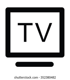 
TV Screen Bold Line Icon
