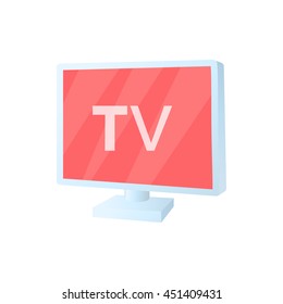 TV screen icon in cartoon style on a white background
