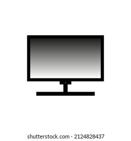 TV screen icon. Modern stylish lcd panel. Computer monitor display. Graphic design element for web site. Vector illustration.