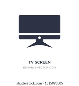 tv screen icon on white background. Simple element illustration from Computer concept. tv screen icon symbol design.