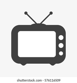 Tv screen Icon in trendy flat style isolated on grey background.  TV screen Television symbol for your web site design, logo, app, UI. Vector tv illustration, EPS10.