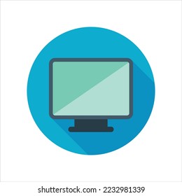 TV screen icon vector graphic illustration