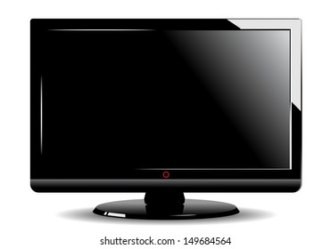 Tv Screen Isolated On White Background Stock Vector (Royalty Free ...