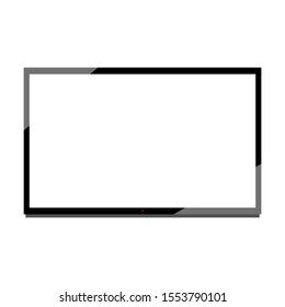 TV screen isolated on white background. vector illustration