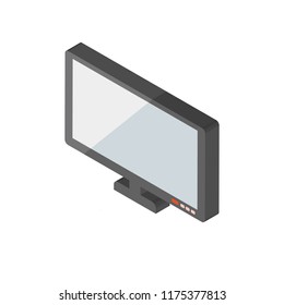 Tv screen isometric left top view 3D icon
