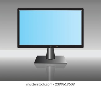 TV screen.  lcd tv monitor.  LED and LCD 4K monitor display. LCD smart TV. Blank television template. Large computer monitor display. Vector illustration.