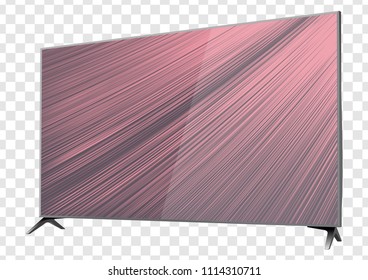 TV screen lcd, plasma isolated on transparent background. Realistic vector illustration.