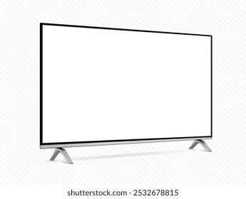 TV screen mockup from angled view