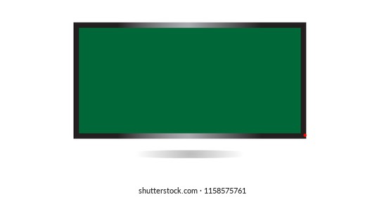 TV screen. Modern LED wall panel, led type, isolated on white background.