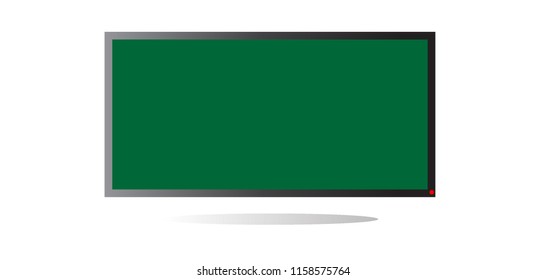 TV screen. Modern LED wall panel, led type, isolated on white background.