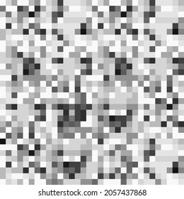 TV screen noise pixel glitch seamless pattern texture background vector illustration. Analog TV static video noise. No video signal concept.