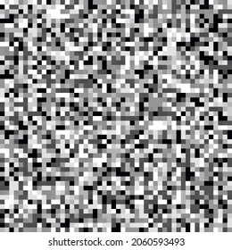 TV Screen Noise Pixel Glitch Texture Background Vector Illustration. Analog TV Static Video Noise. No Video Signal Snow Interference Concept.