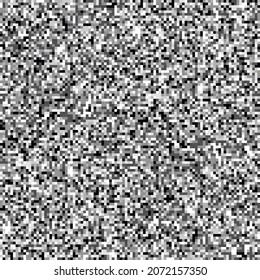 TV screen noise pixel glitch texture background vector illustration. Analog TV static video noise. No video signal snow interference concept.